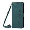 For Motorola Edge 30 Skin Feel Heart Pattern Leather Phone Case With Lanyard(Green)