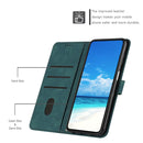 For Motorola Edge 30 Skin Feel Heart Pattern Leather Phone Case With Lanyard(Green)