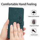 For Motorola Edge 30 Skin Feel Heart Pattern Leather Phone Case With Lanyard(Green)