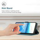 For Motorola Edge 30 Skin Feel Heart Pattern Leather Phone Case With Lanyard(Green)