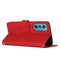 For Motorola Edge 30 Skin Feel Heart Pattern Leather Phone Case With Lanyard(Red)