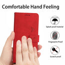 For Motorola Moto G62 5G Skin Feel Heart Pattern Leather Phone Case With Lanyard(Red)