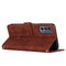 For Motorola Moto G62 5G Skin Feel Heart Pattern Leather Phone Case With Lanyard(Brown)