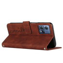 For Motorola Moto S30 Pro 5G/Edge 30 Fusion 5G Skin Feel Heart Pattern Leather Phone Case With Lanyard(Brown)