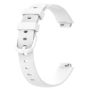 For Fitbit Inspire3 Solid Color Silicone Watch Band, Size:L Size(White)