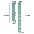 For Fitbit Inspire3 Solid Color Silicone Watch Band, Size:L Size(Pine Green)