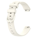 For Fitbit Inspire3 Solid Color Silicone Watch Band, Size:S Size(Apricot)
