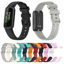 For Fitbit Inspire3 Solid Color Silicone Watch Band, Size:S Size(Yellow)