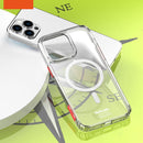 For iPhone 14 Pro Mutural Armour Magsafe Phone Case(Transparent White)