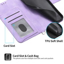 For Xiaomi 12 Pro Skin-feel Flowers Embossed Wallet Leather Phone Case(Purple)