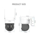 T34 2MP HD IP66 Waterproof Wireless WiFi Solar Camera(White)