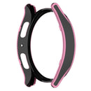 For Samsung Galaxy Watch5 Pro 45mm Hanging Sculpture Two-color Protective Watch Case with Tempered Glass Film(Pink)