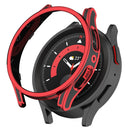 For Samsung Galaxy Watch5 40mm Hanging Sculpture Two-color Protective Watch Case with Tempered Glass Film(Red)
