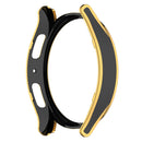 For Samsung Galaxy Watch5 40mm Hanging Sculpture Two-color Protective Watch Case with Tempered Glass Film(Rose Gold)