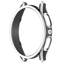 For Samsung Galaxy Watch5 40mm Hanging Sculpture Two-color Protective Watch Case with Tempered Glass Film(Silver)