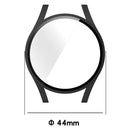 For Samsung Galaxy Watch5 44mm Hanging Sculpture Two-color Protective Watch Case with Tempered Glass Film(Pink)