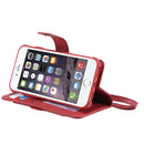 For iPhone 6 / 7 / 8 Multifunctional Detachable Magnetic Horizontal Flip Leather Case with Card Slots & Holder & Wallet & Photo Frame(Red)
