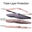 For iPhone 14 Pro Max Varnishing Water Stick TPU + Hard Plastic Phone Case(10033 Marble)