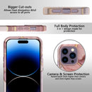 For iPhone 14 Pro Max Varnishing Water Stick TPU + Hard Plastic Phone Case(10033 Marble)