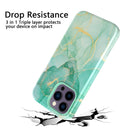 For iPhone 14 Pro Varnishing Water Stick TPU + Hard Plastic Phone Case(10030 Marble)