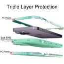 For iPhone 14 Pro Varnishing Water Stick TPU + Hard Plastic Phone Case(10030 Marble)