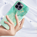 For iPhone 14 Pro Varnishing Water Stick TPU + Hard Plastic Phone Case(10030 Marble)
