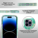 For iPhone 14 Pro Varnishing Water Stick TPU + Hard Plastic Phone Case(10030 Marble)