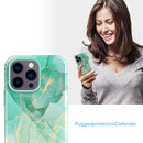 For iPhone 14 Pro Varnishing Water Stick TPU + Hard Plastic Phone Case(10030 Marble)