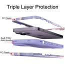 For iPhone 14 Pro Varnishing Water Stick TPU + Hard Plastic Phone Case(10027 Marble)