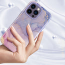 For iPhone 14 Pro Varnishing Water Stick TPU + Hard Plastic Phone Case(10027 Marble)