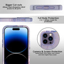 For iPhone 14 Pro Varnishing Water Stick TPU + Hard Plastic Phone Case(10027 Marble)
