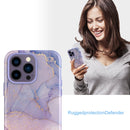 For iPhone 14 Pro Varnishing Water Stick TPU + Hard Plastic Phone Case(10027 Marble)