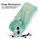 For iPhone 14 Varnishing Water Stick TPU + Hard Plastic Phone Case(10030 Marble)