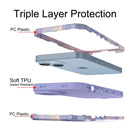 For iPhone 14 Varnishing Water Stick TPU + Hard Plastic Phone Case(10027 Marble)