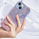 For iPhone 14 Varnishing Water Stick TPU + Hard Plastic Phone Case(10027 Marble)