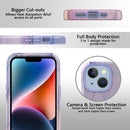 For iPhone 14 Varnishing Water Stick TPU + Hard Plastic Phone Case(10027 Marble)