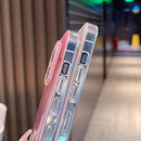 For iPhone 14 Pro Coloured Glaze Marble Phone Case(Pink Grey)