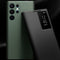 For Samsung Galaxy S22 Ultra 5G QIALINO Magnetic Genuine Leather Phone Case(Green)