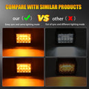 4 inch 13W 3 Row Car LED Strip Light Working Refit Off-road Vehicle Lamp Roof Strip Light with Yellow White Flash