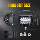 4 inch 13W 3 Row Car LED Strip Light Working Refit Off-road Vehicle Lamp Roof Strip Light with Yellow White Flash