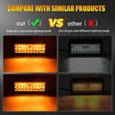 7 inch 15W 3 Row Car LED Strip Light Working Refit Off-road Vehicle Lamp Roof Strip Light with Yellow White Flash