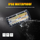 7 inch 15W 3 Row Car LED Strip Light Working Refit Off-road Vehicle Lamp Roof Strip Light with Yellow White Flash