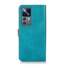 For Xiaomi Redmi K50 Ultra/12T/12T Pro KHAZNEH Dual-color Cowhide Texture Leather Phone Case(Blue)