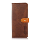 For Xiaomi Redmi K50 Ultra/12T/12T Pro KHAZNEH Dual-color Cowhide Texture Leather Phone Case(Brown)