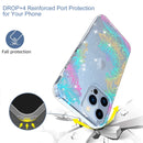 For iPhone 13 Pro Laser IMD Phone Case(ZK002BL Small Flower)