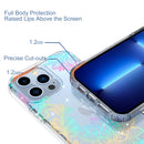 For iPhone 13 Pro Laser IMD Phone Case(ZK002BL Small Flower)