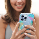 For iPhone 13 Pro Laser IMD Phone Case(ZK002BL Small Flower)