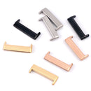 For Fitbit Versa 4 / Sense 2 1 Pair Universal Metal Watch Band Connectors(Silver)