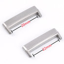 For Fitbit Versa 4 / Sense 2 1 Pair Universal Metal Watch Band Connectors(Silver)