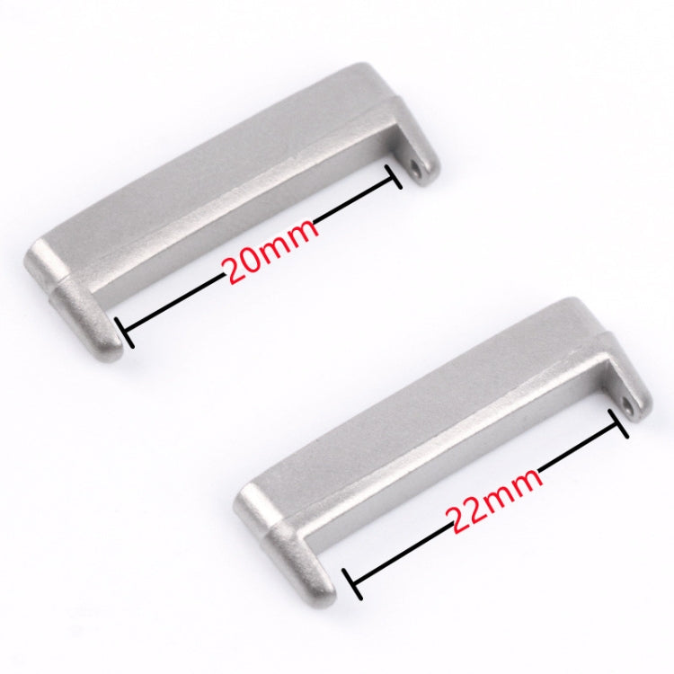 For Fitbit Versa 4 / Sense 2 1 Pair Universal Metal Watch Band Connectors(Rose Gold)